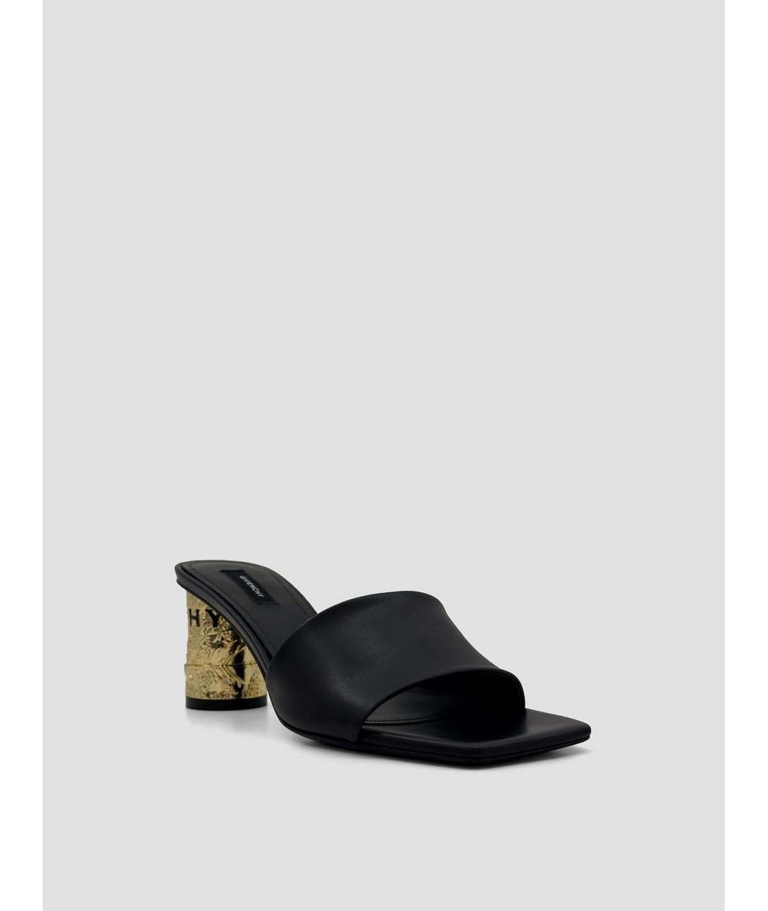 GIVENCHY Черные кожаные мюли, фото 2