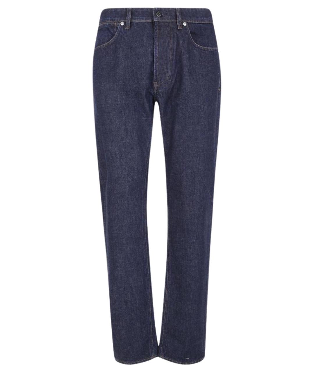 STONE ISLAND Синие хлопковые прямые джинсы, фото 1