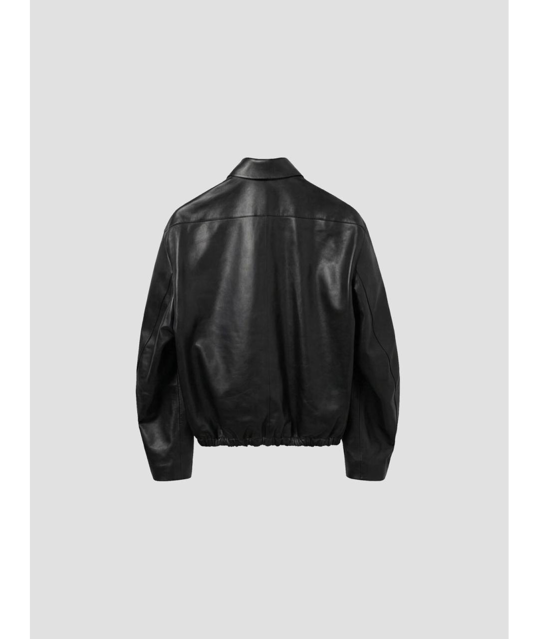 JIL SANDER Черная кожаная куртка, фото 2