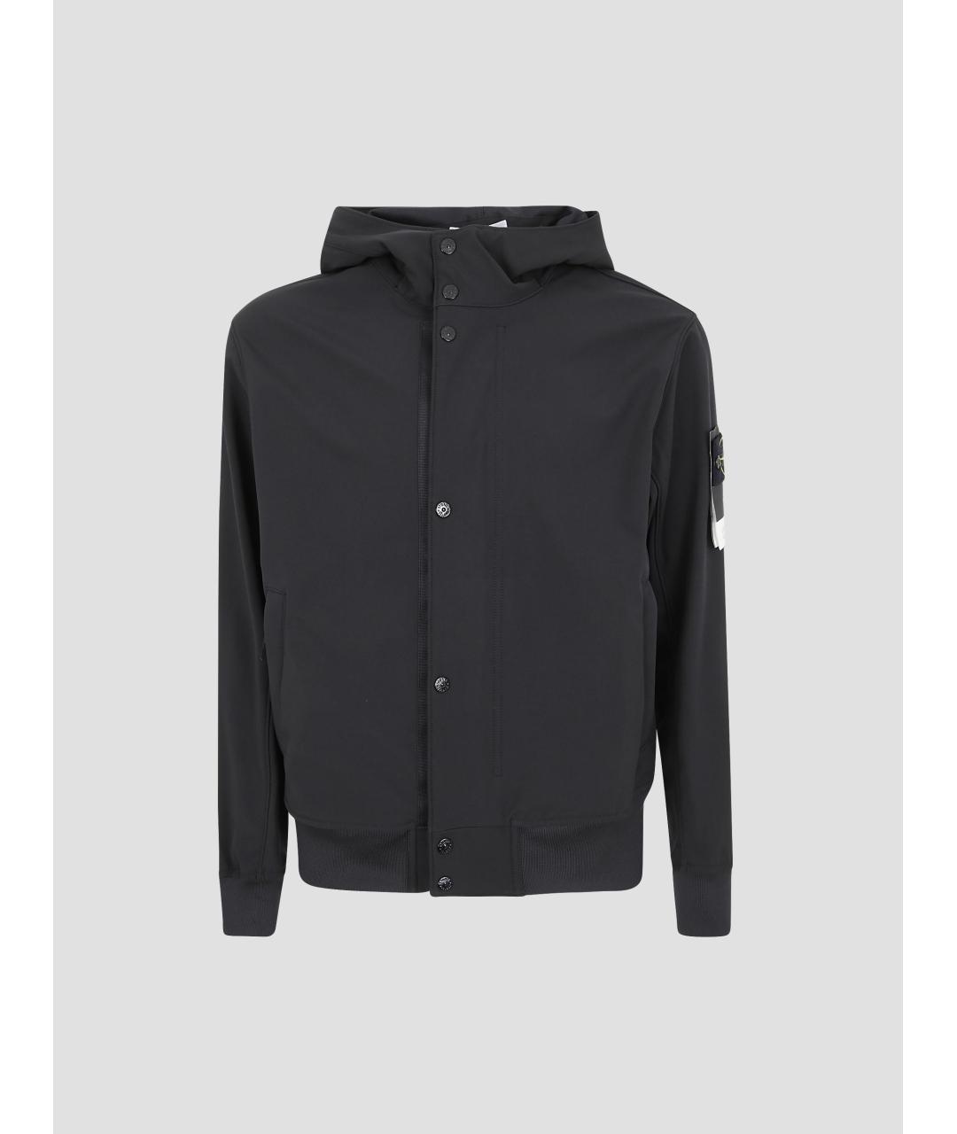 STONE ISLAND Черная полиэстеровая куртка, фото 4