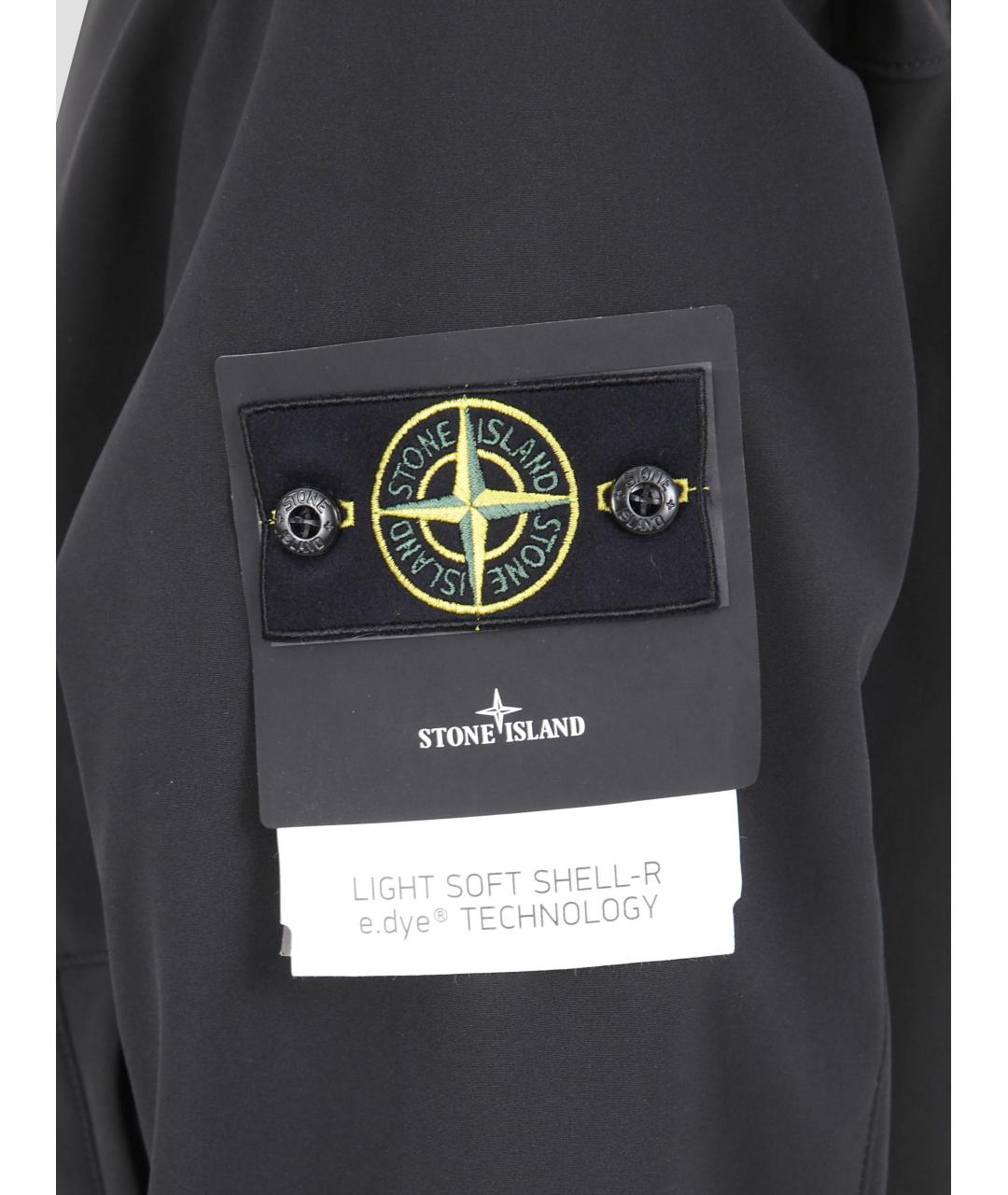 STONE ISLAND Черная полиэстеровая куртка, фото 3