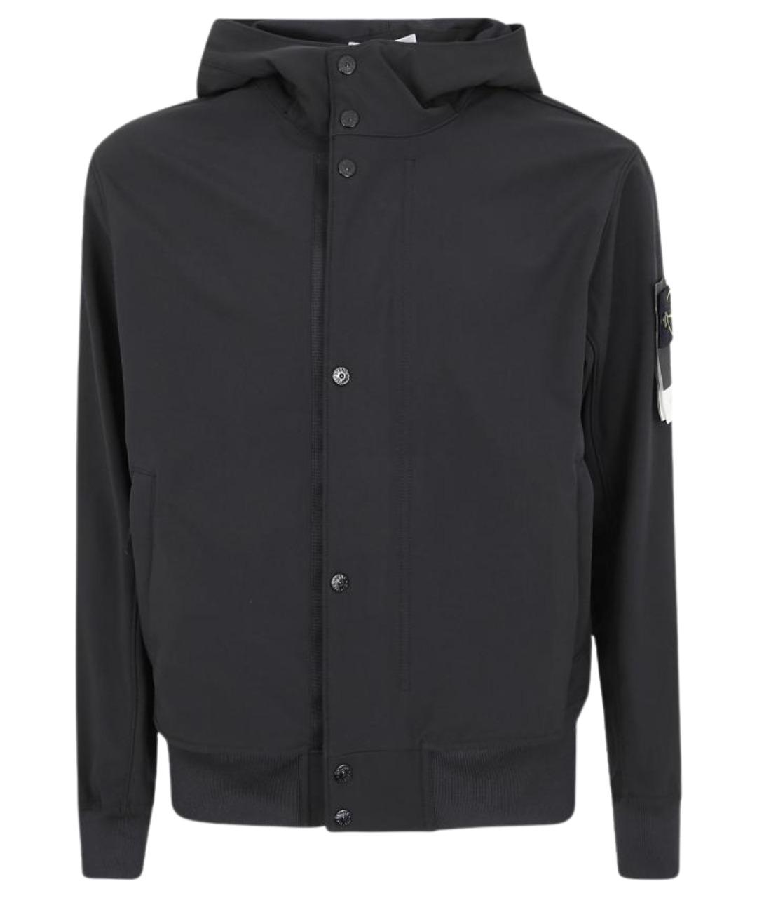 STONE ISLAND Черная полиэстеровая куртка, фото 1