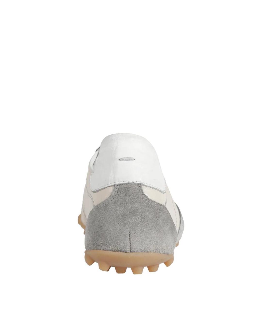 MAISON MARGIELA Бежевые кожаные низкие кроссовки / кеды, фото 3