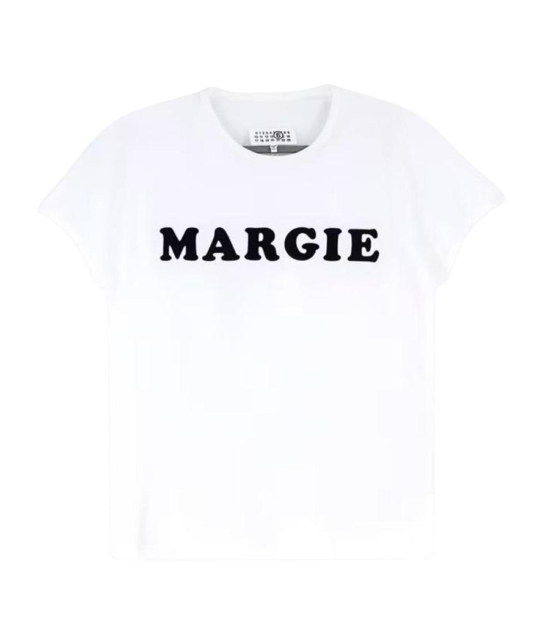 MM6 MAISON MARGIELA Белая хлопковая футболка, фото 1
