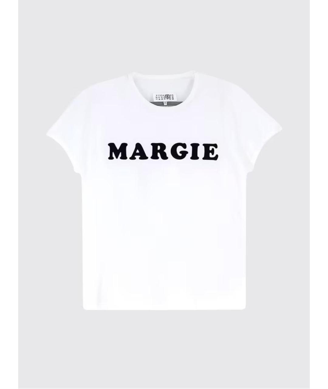 MM6 MAISON MARGIELA Белая хлопковая футболка, фото 4