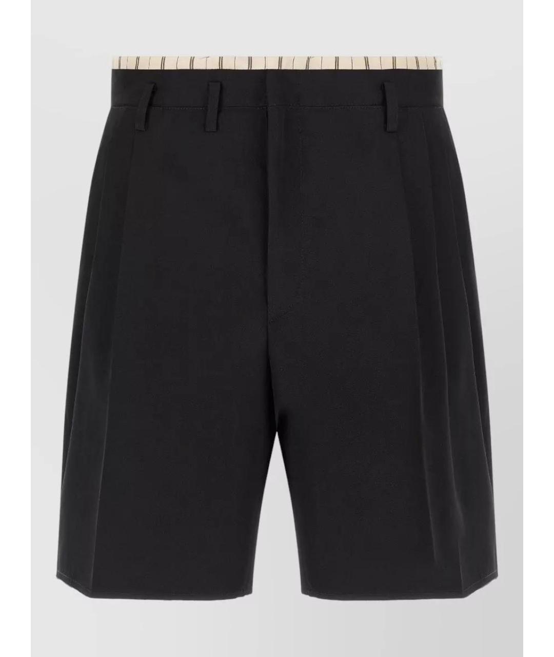 MAISON MARGIELA Черные шерстяные шорты, фото 3