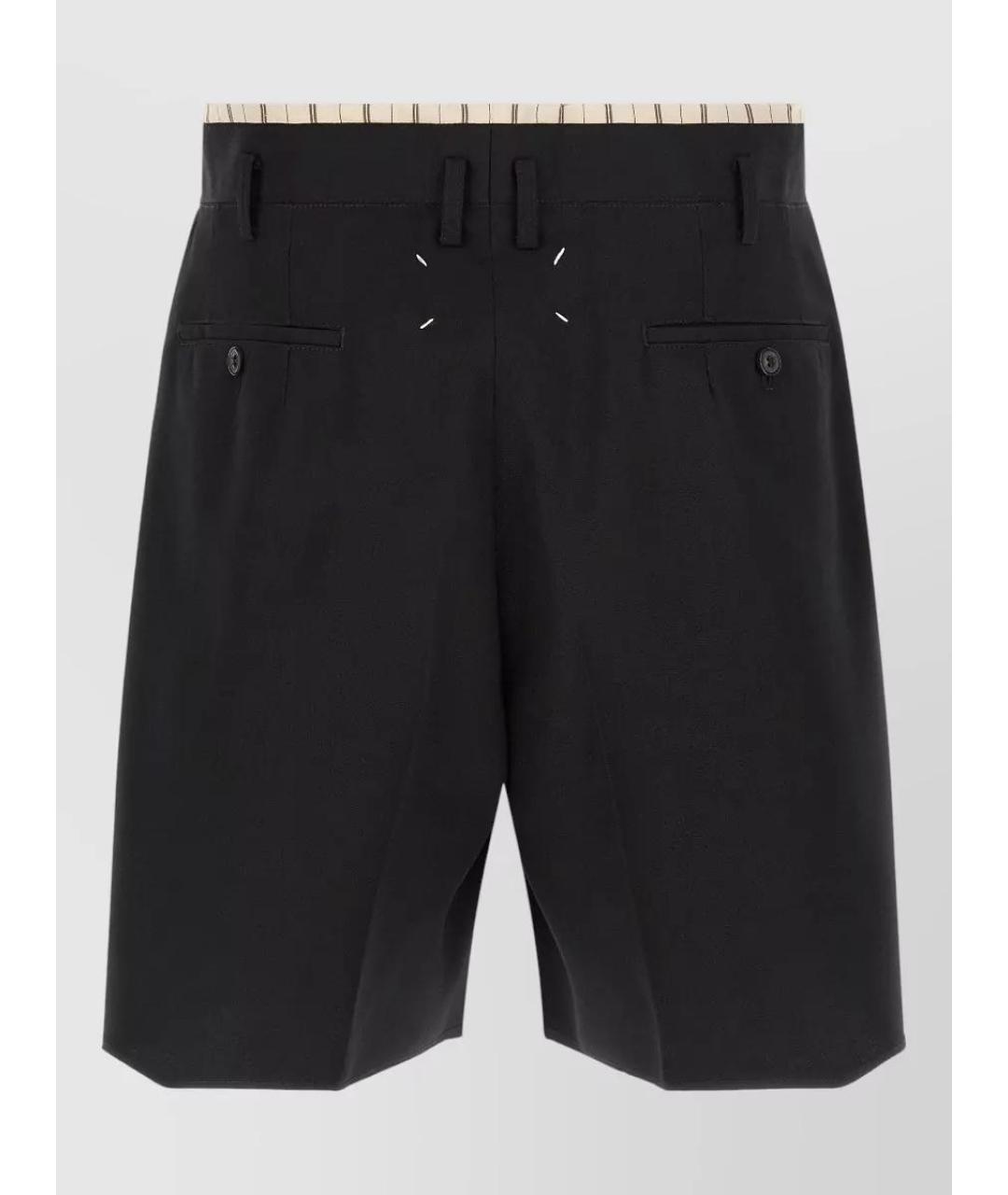 MAISON MARGIELA Черные шерстяные шорты, фото 2