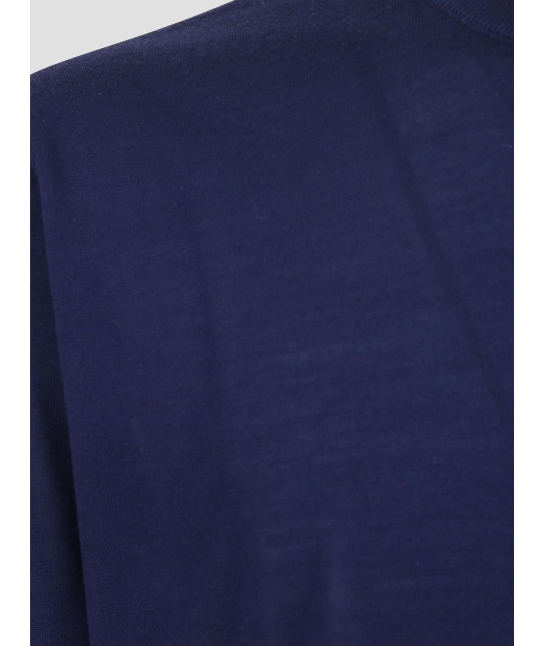 STEFANO RICCI Синий шерстяной джемпер / свитер, фото 3