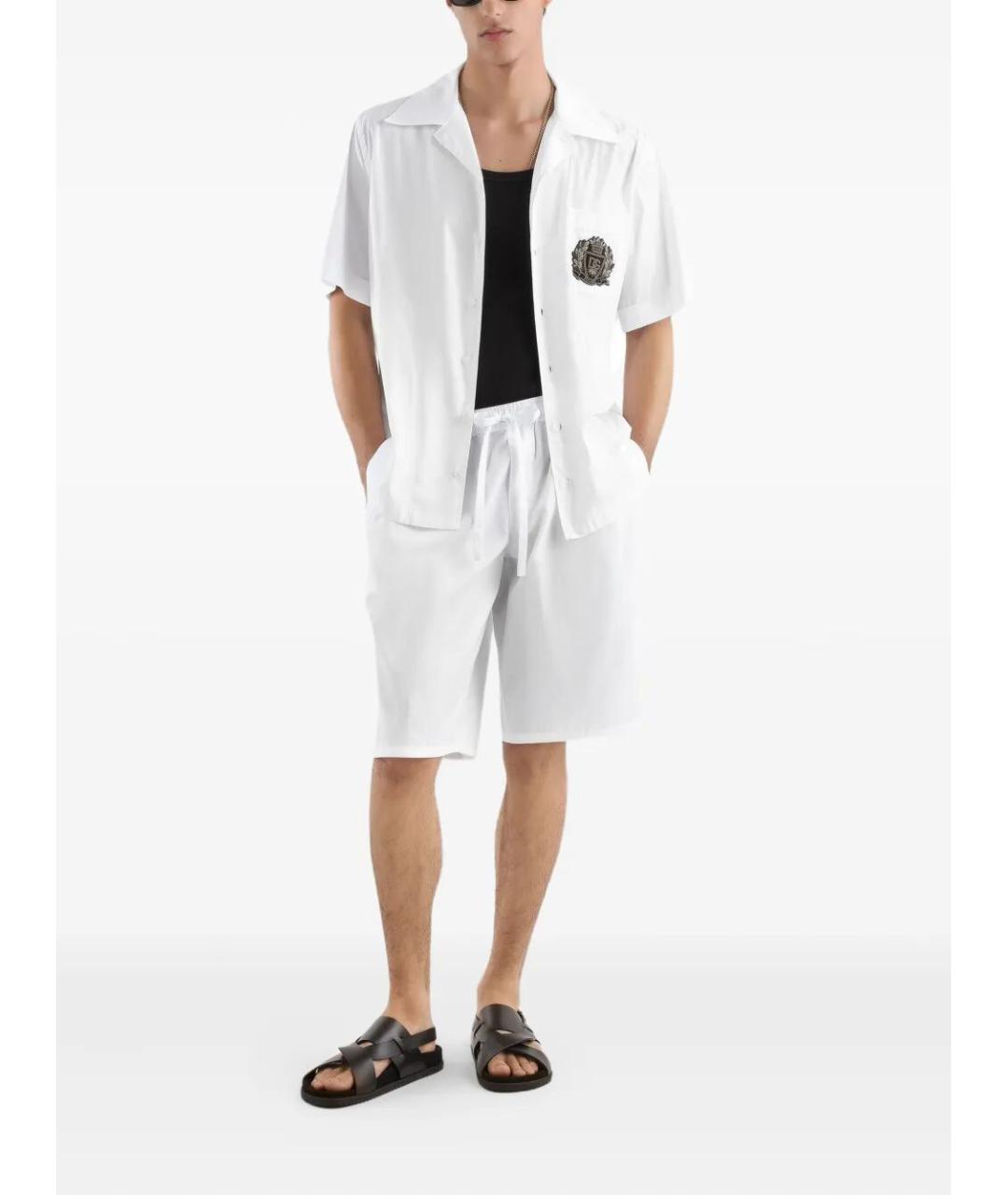 DOLCE&GABBANA Белая хлопковая кэжуал рубашка, фото 2