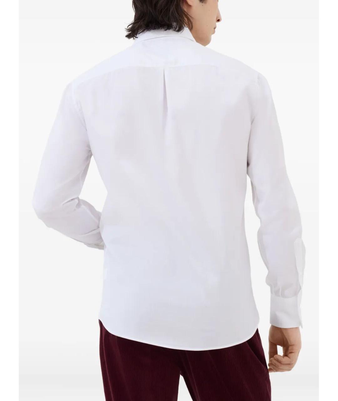 BRUNELLO CUCINELLI Белая хлопковая классическая рубашка, фото 3