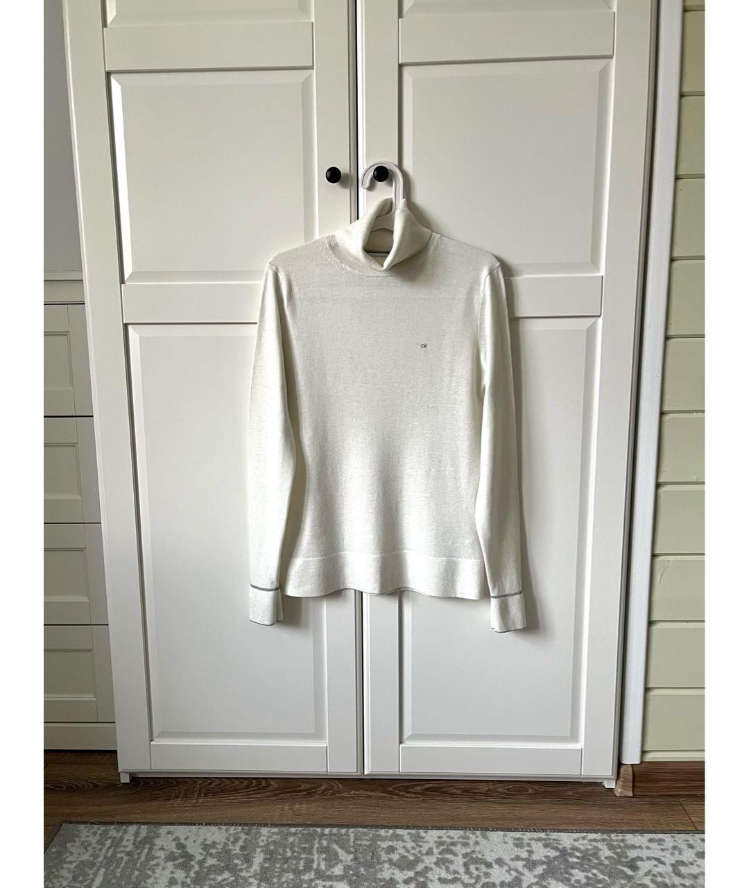 CALVIN KLEIN Белый вискозный джемпер / свитер, фото 9
