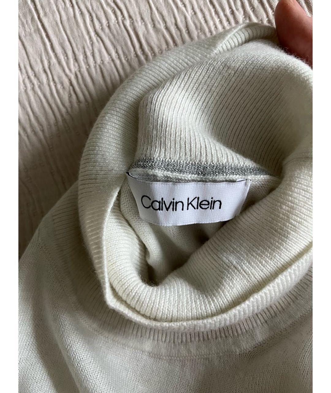 CALVIN KLEIN Белый вискозный джемпер / свитер, фото 4