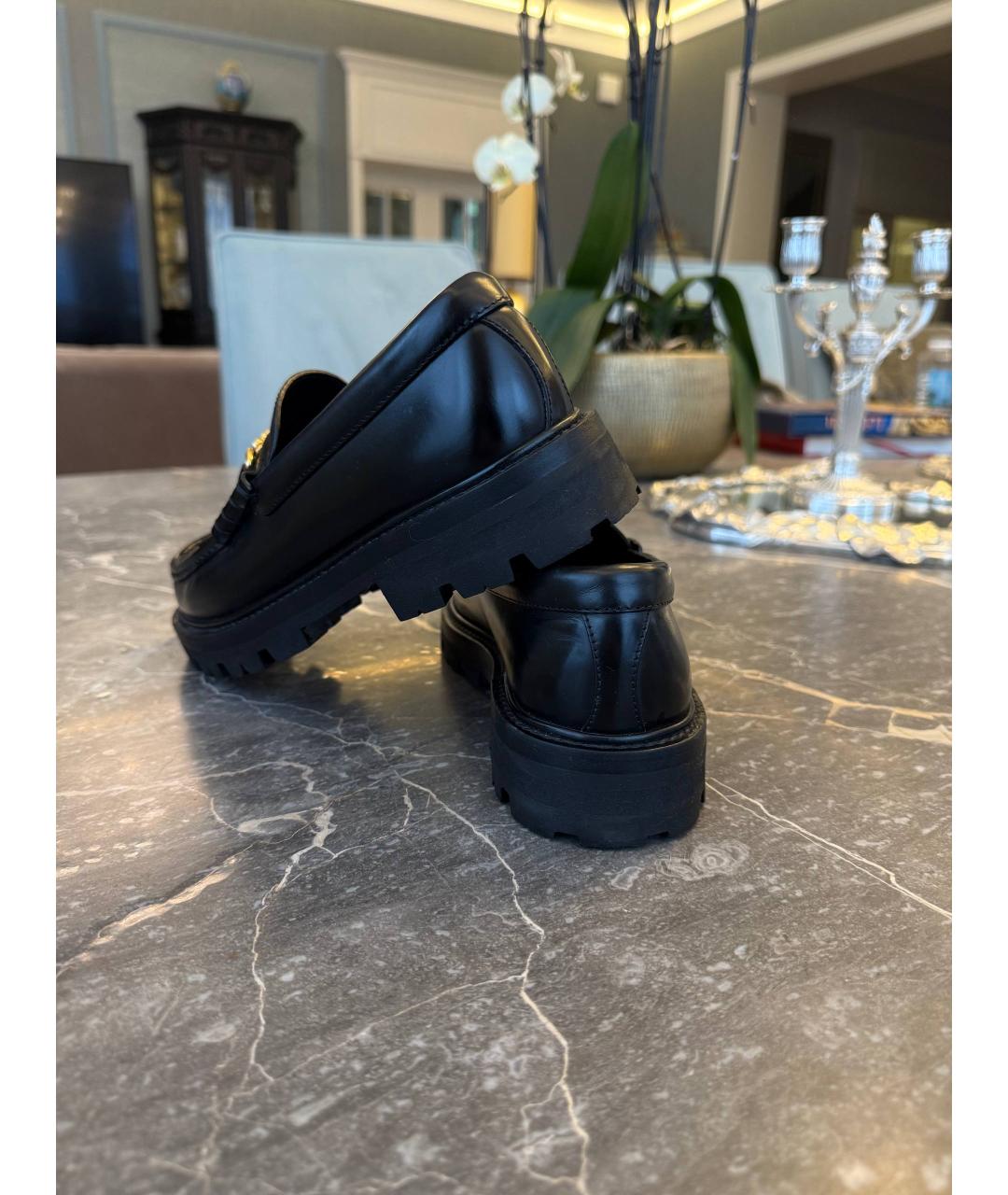 CELINE Черные кожаные лоферы, фото 6