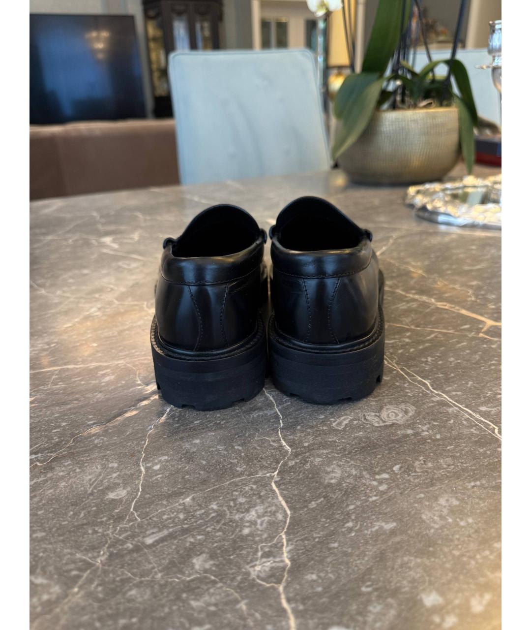 CELINE Черные кожаные лоферы, фото 5