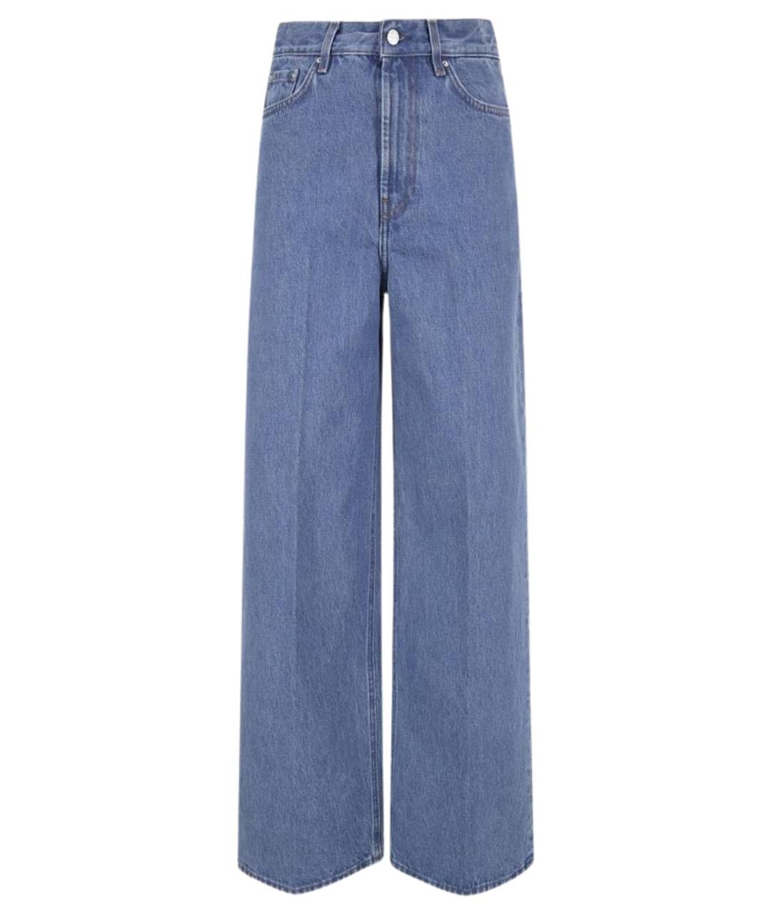 TOTEME Синие хлопковые прямые джинсы, фото 1