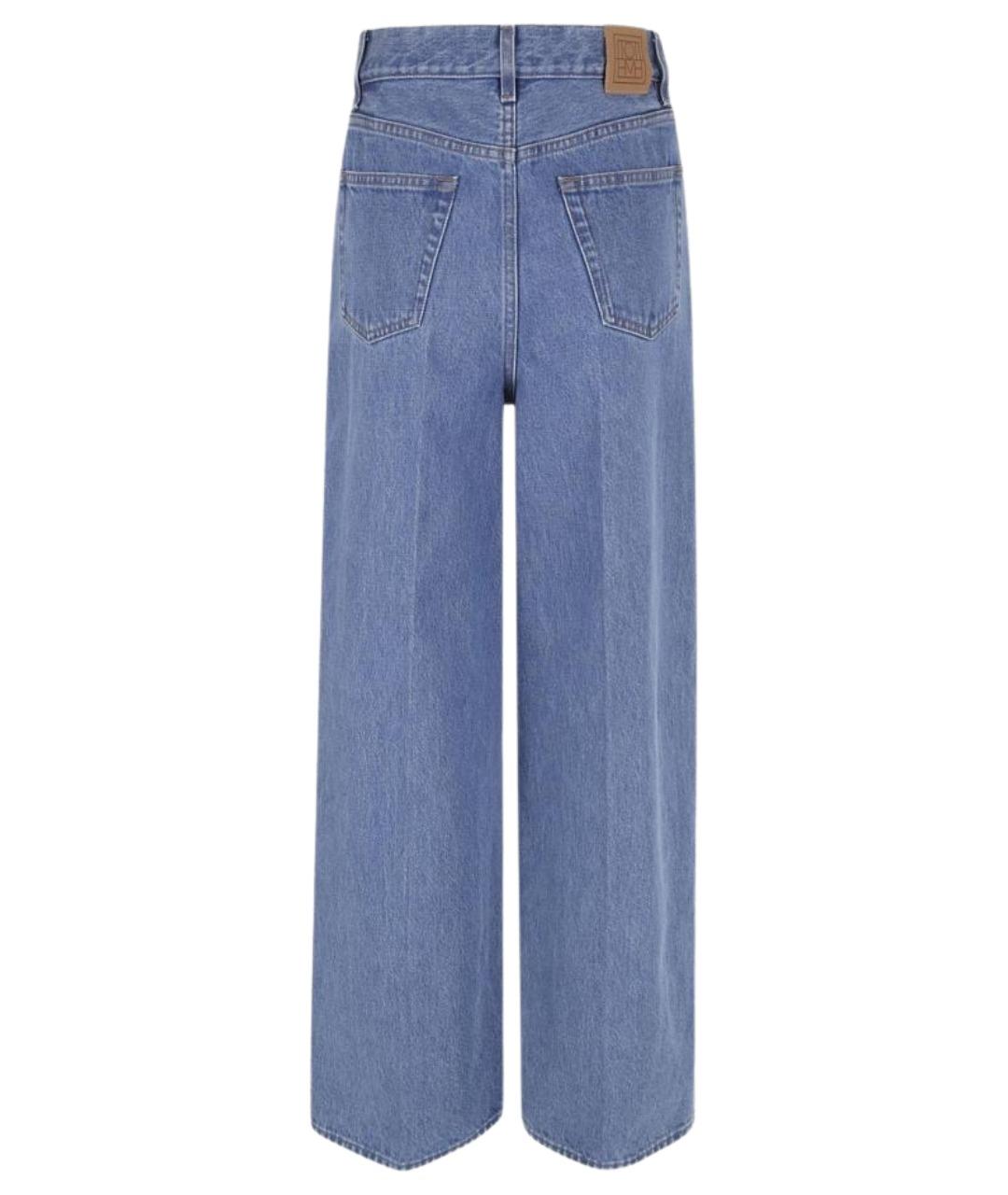 TOTEME Синие хлопковые прямые джинсы, фото 2