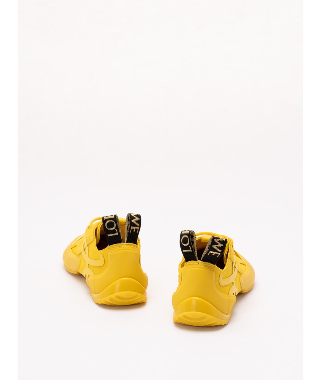 LOEWE Желтые кожаные кроссовки, фото 2