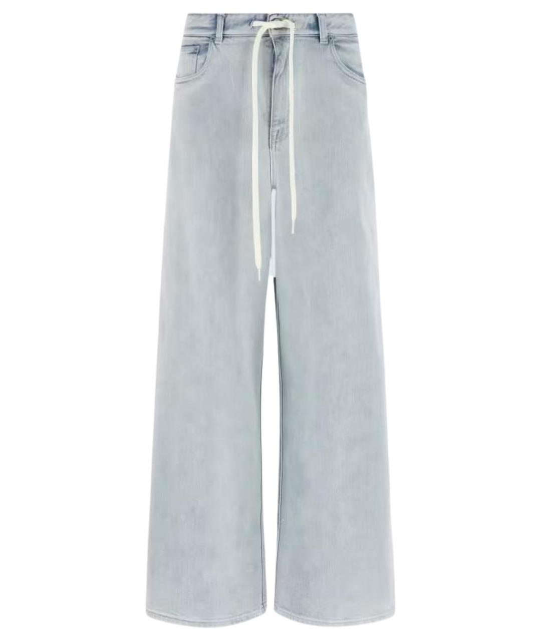 MM6 MAISON MARGIELA Голубые хлопковые прямые джинсы, фото 1