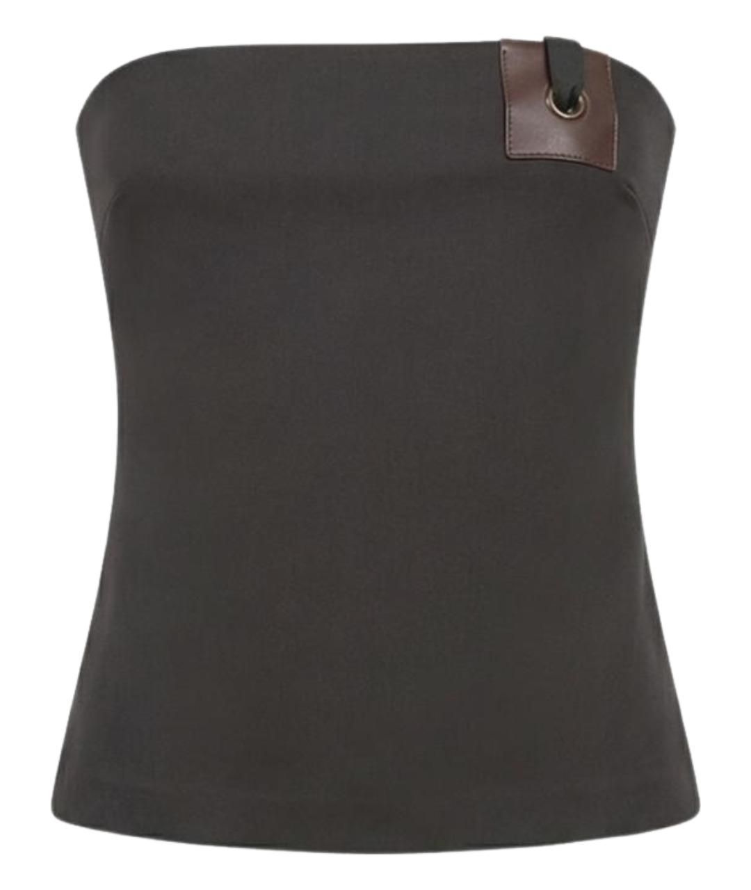 PALOMA WOOL Коричневая полиэстеровая майка, фото 1