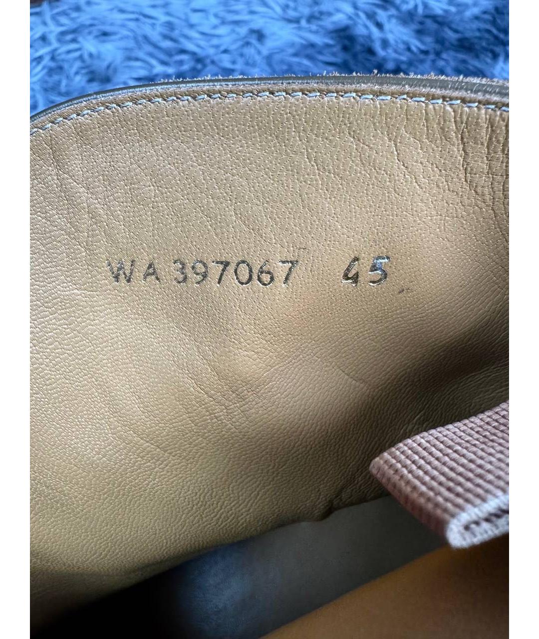 SAINT LAURENT Коричневые замшевые высокие ботинки, фото 6