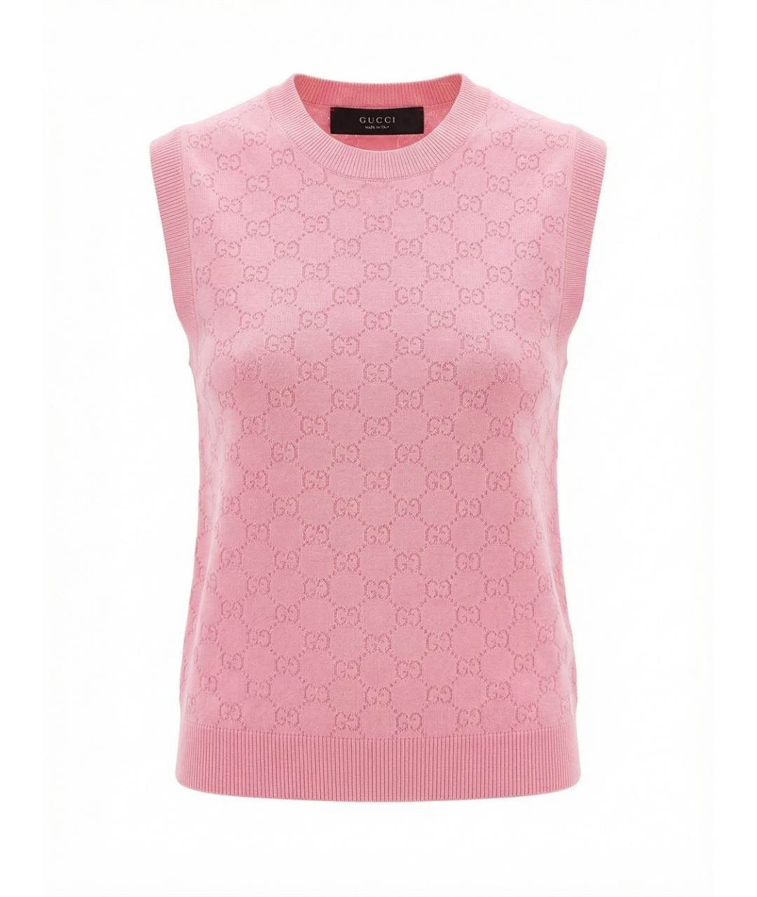 GUCCI Розовый вискозный джемпер / свитер, фото 3