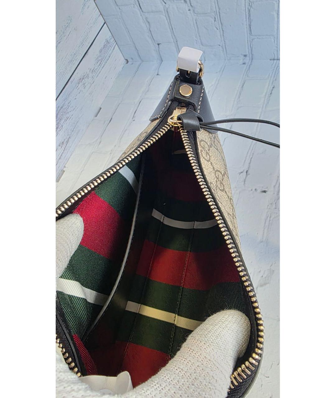 GUCCI Черная кожаная сумка через плечо, фото 3