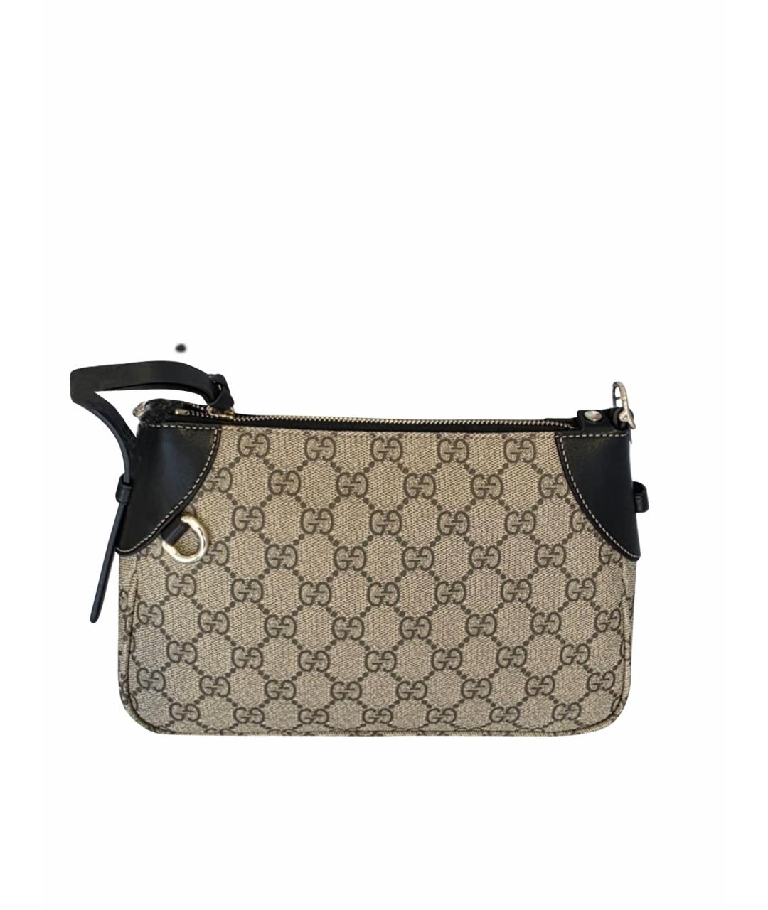 GUCCI Черная кожаная сумка через плечо, фото 1