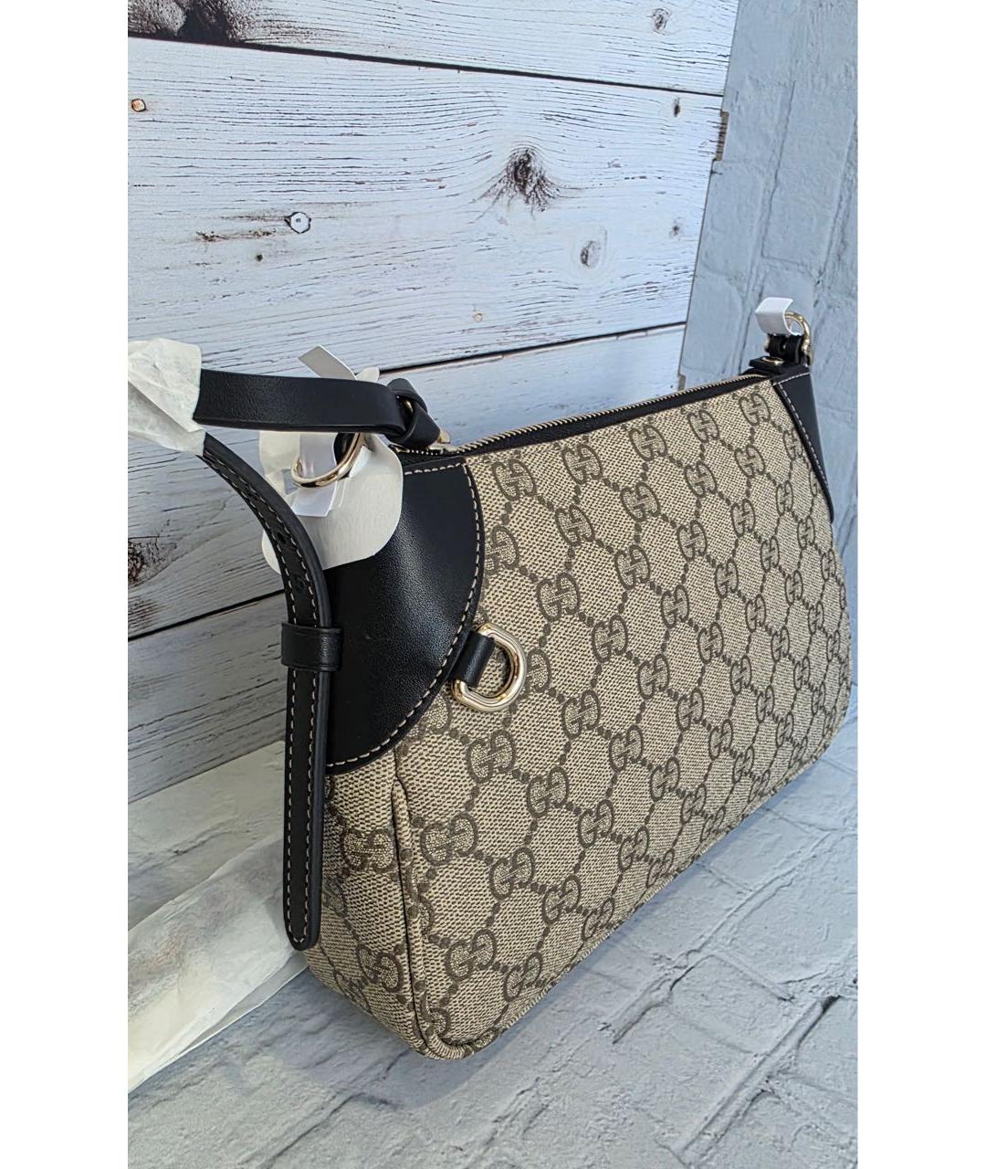 GUCCI Черная кожаная сумка через плечо, фото 2