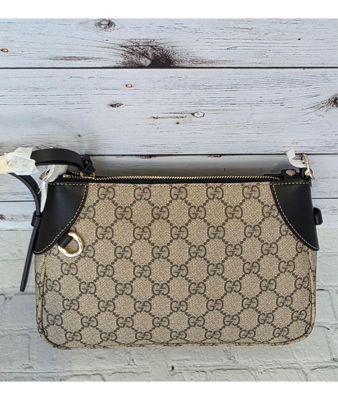 GUCCI Черная кожаная сумка через плечо, фото 9