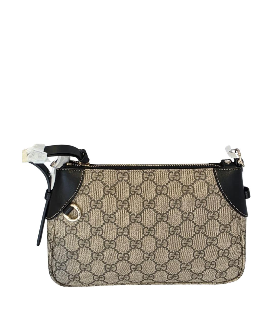 GUCCI Черная кожаная сумка через плечо, фото 10