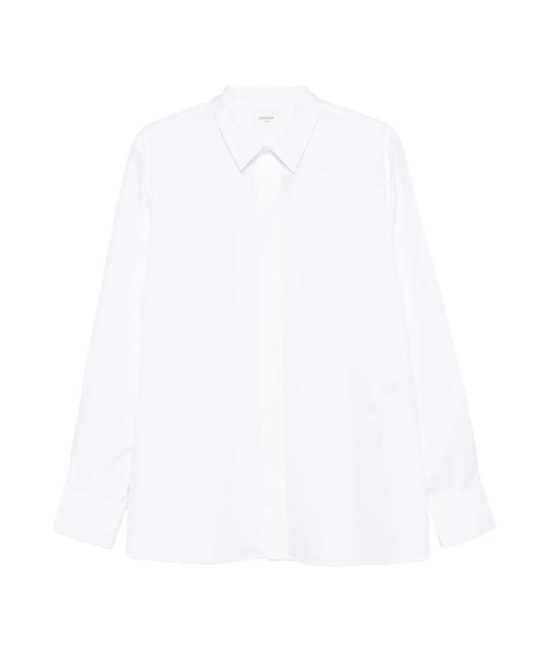 SAINT LAURENT Белая хлопковая классическая рубашка, фото 1