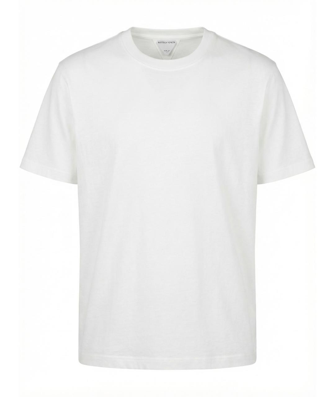 BOTTEGA VENETA Белая хлопковая футболка, фото 3