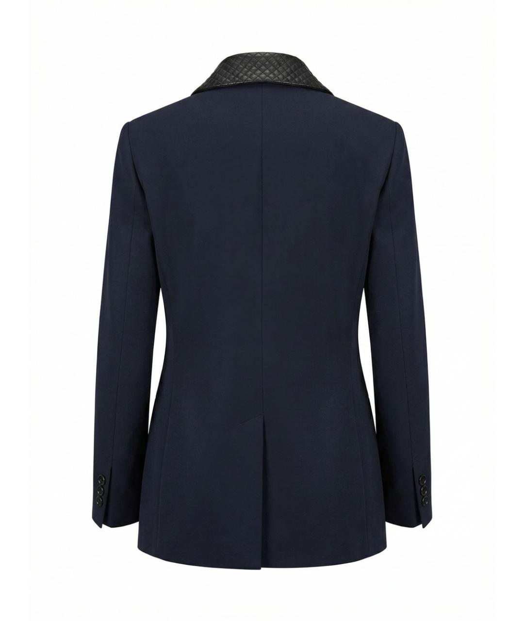 BOTTEGA VENETA Темно-синий шерстяной жакет/пиджак, фото 2