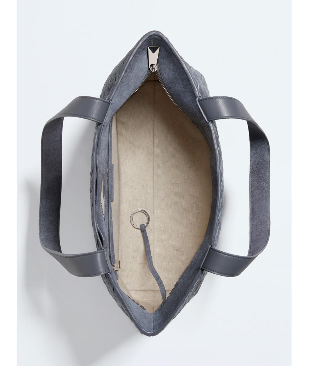 BOTTEGA VENETA Голубая замшевая сумка тоут, фото 3