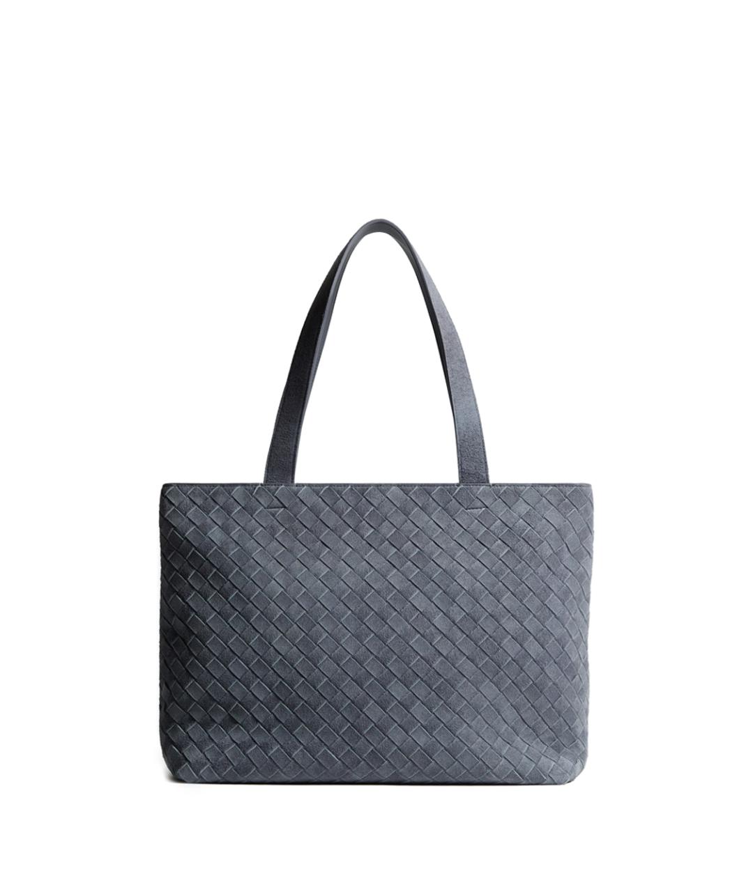 BOTTEGA VENETA Голубая замшевая сумка тоут, фото 1