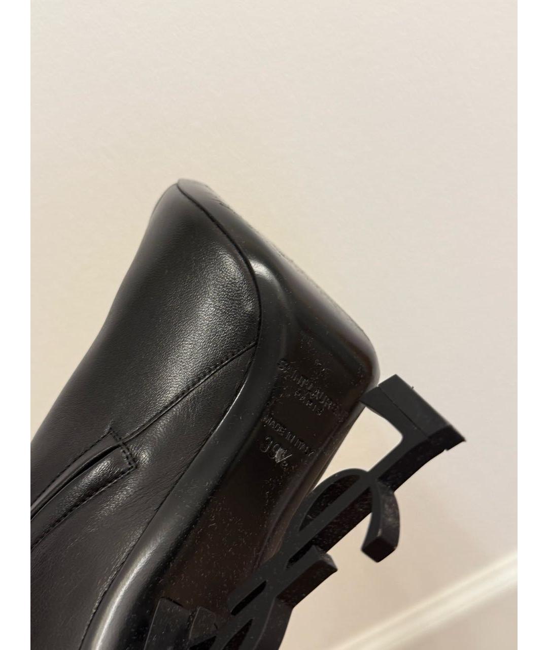 SAINT LAURENT Черные кожаные ботильоны, фото 6