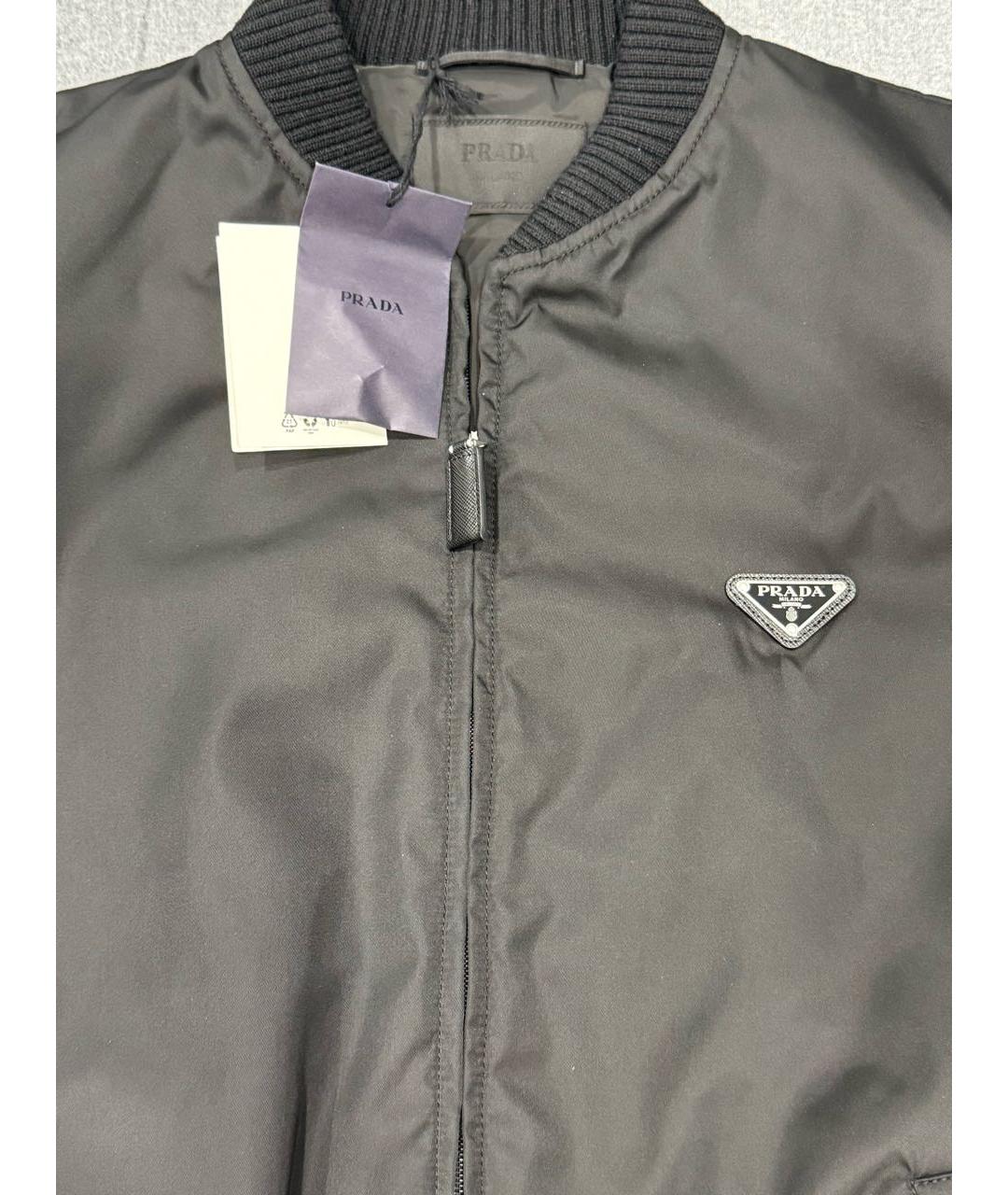 PRADA Черная полиэстеровая куртка, фото 4