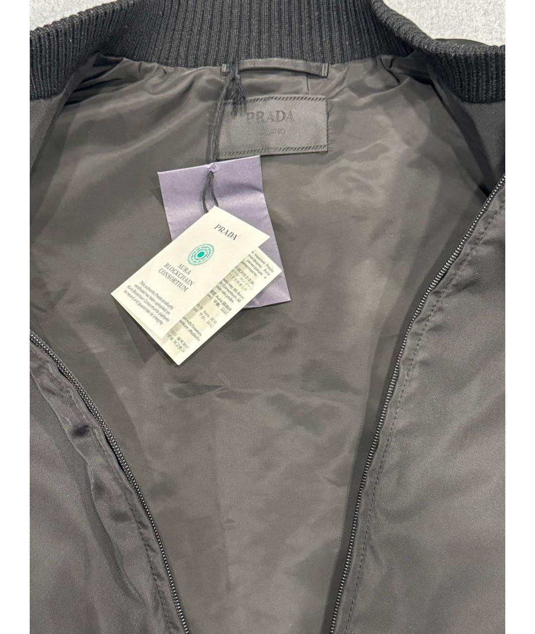 PRADA Черная полиэстеровая куртка, фото 5