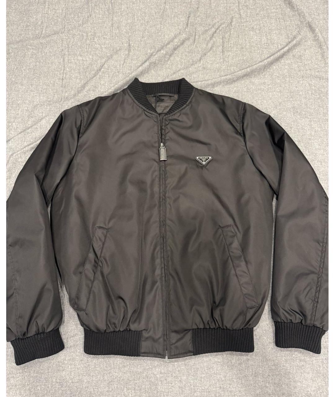 PRADA Черная полиэстеровая куртка, фото 9