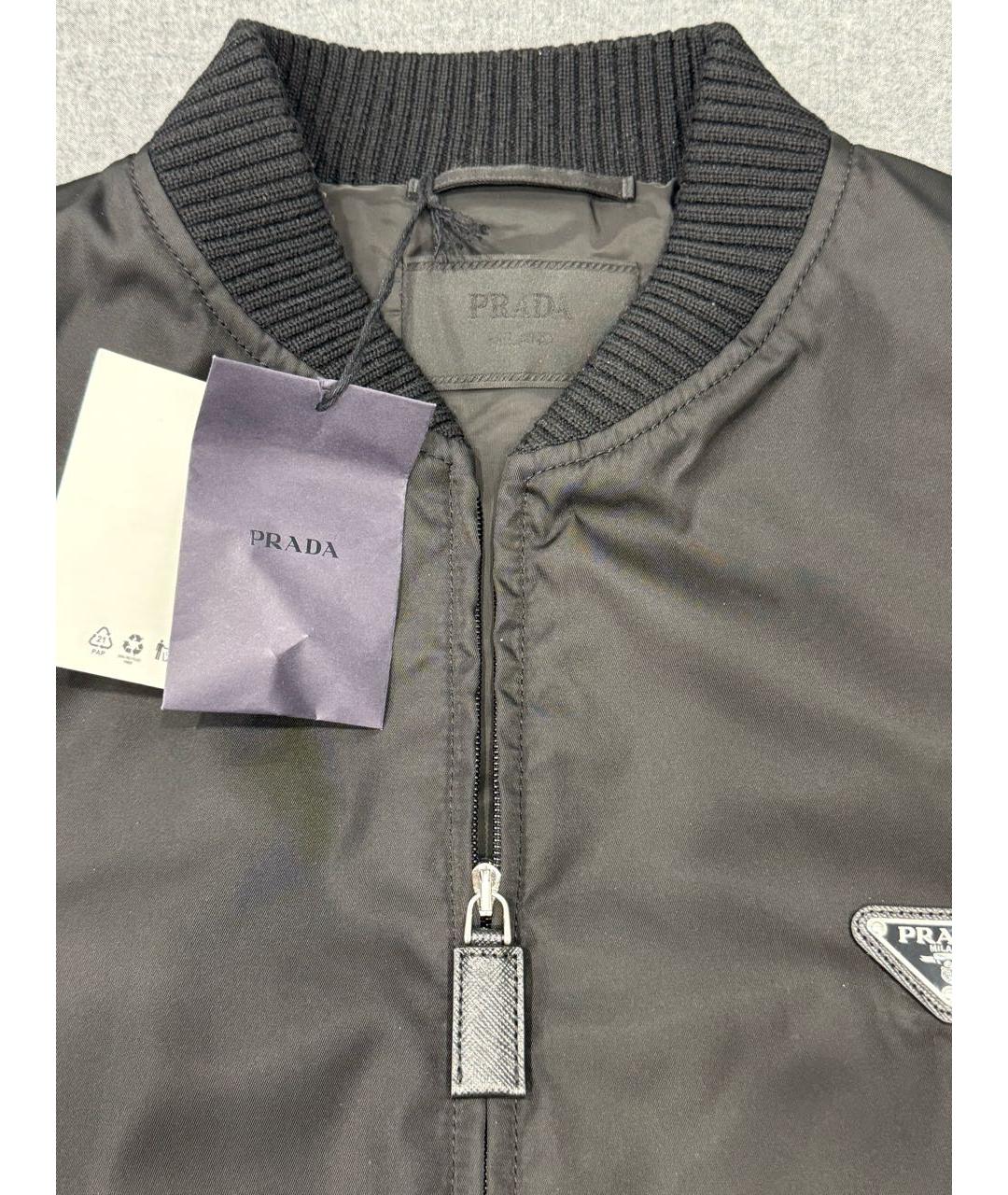 PRADA Черная полиэстеровая куртка, фото 3