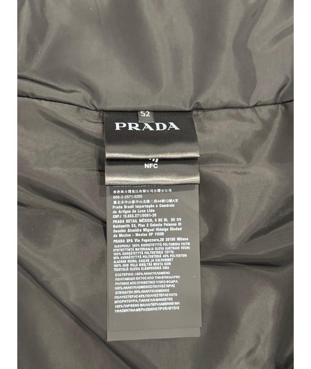 PRADA Черная полиэстеровая куртка, фото 6