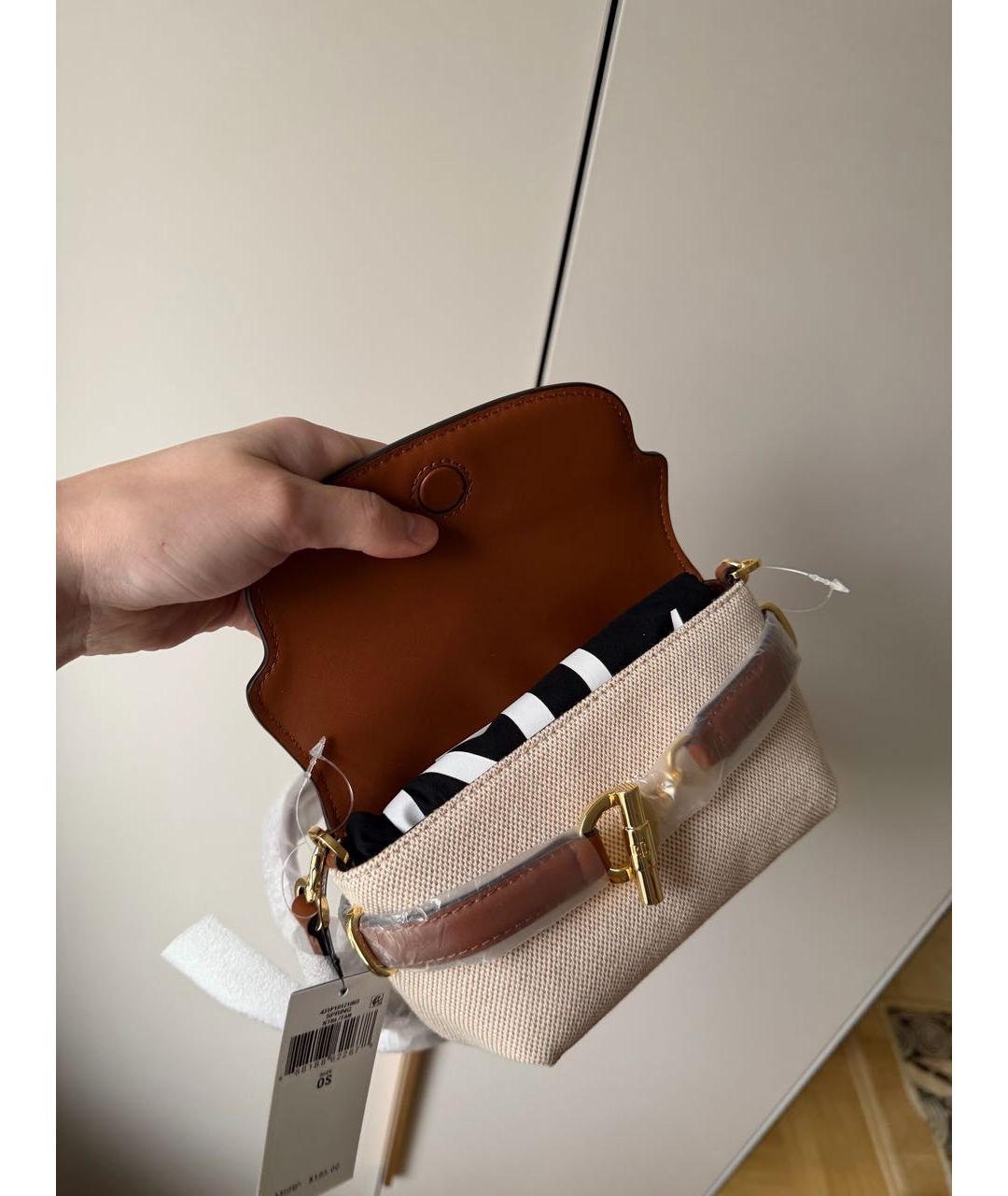 RALPH LAUREN Коричневая кожаная сумка через плечо, фото 6