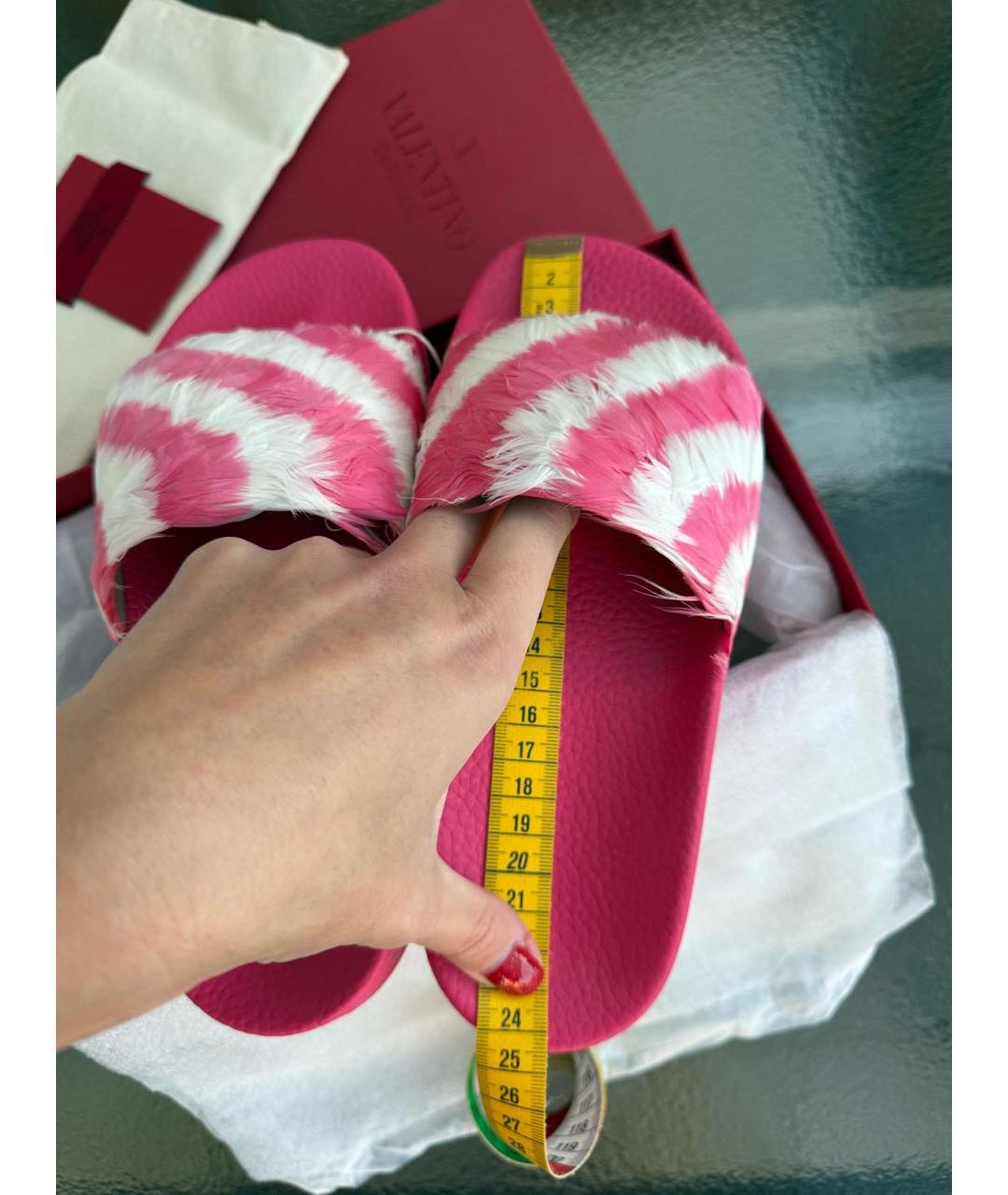 VALENTINO Розовые шлепанцы, фото 5