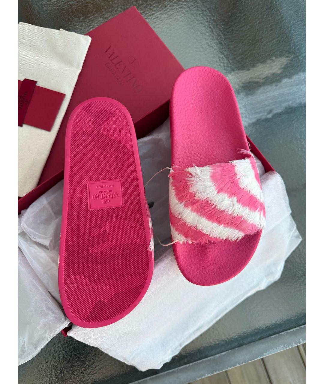 VALENTINO Розовые шлепанцы, фото 4