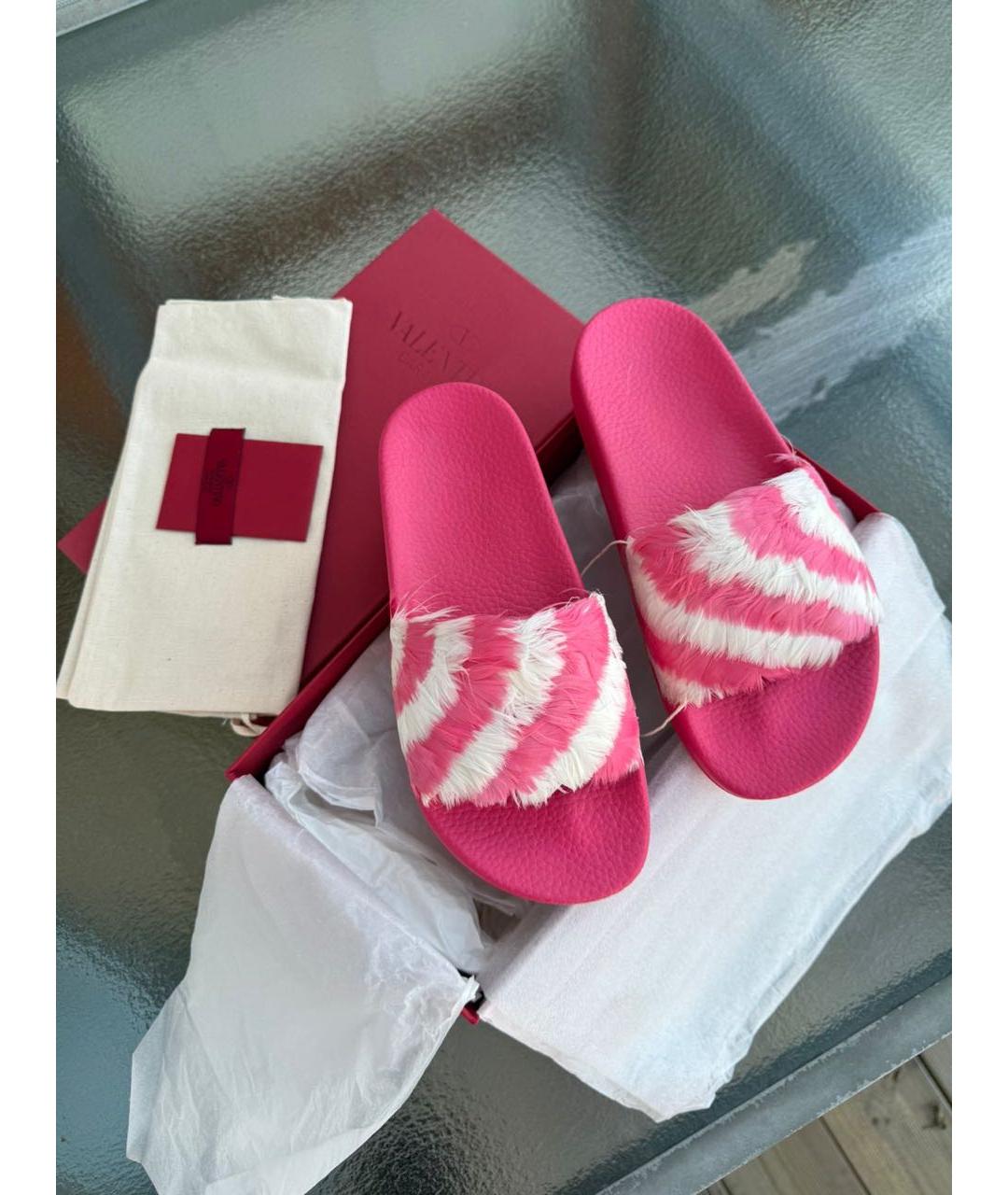 VALENTINO Розовые шлепанцы, фото 2