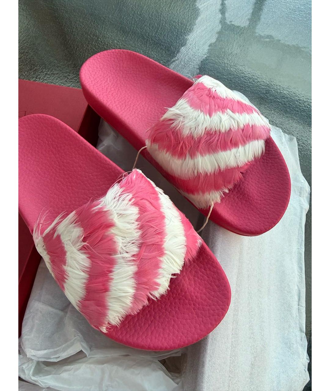 VALENTINO Розовые шлепанцы, фото 6