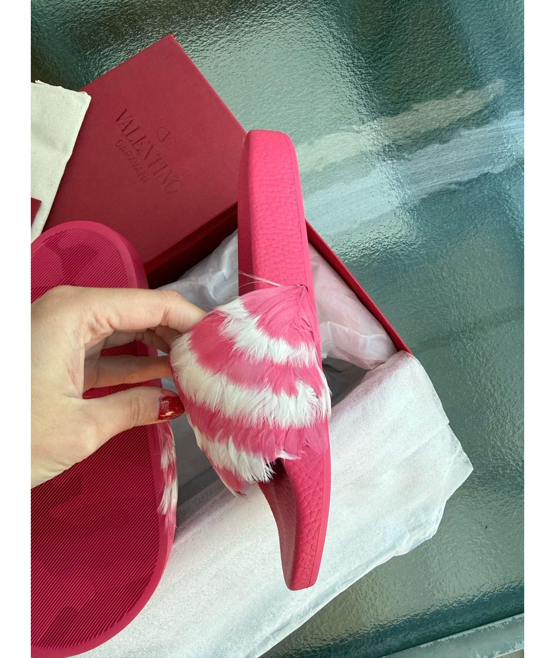 VALENTINO Розовые шлепанцы, фото 8
