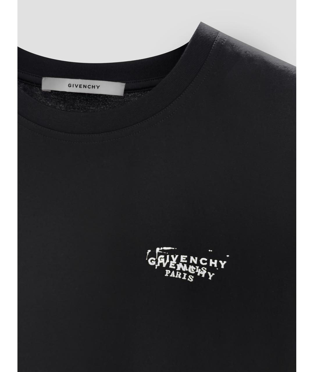 GIVENCHY Черная хлопковая футболка, фото 3