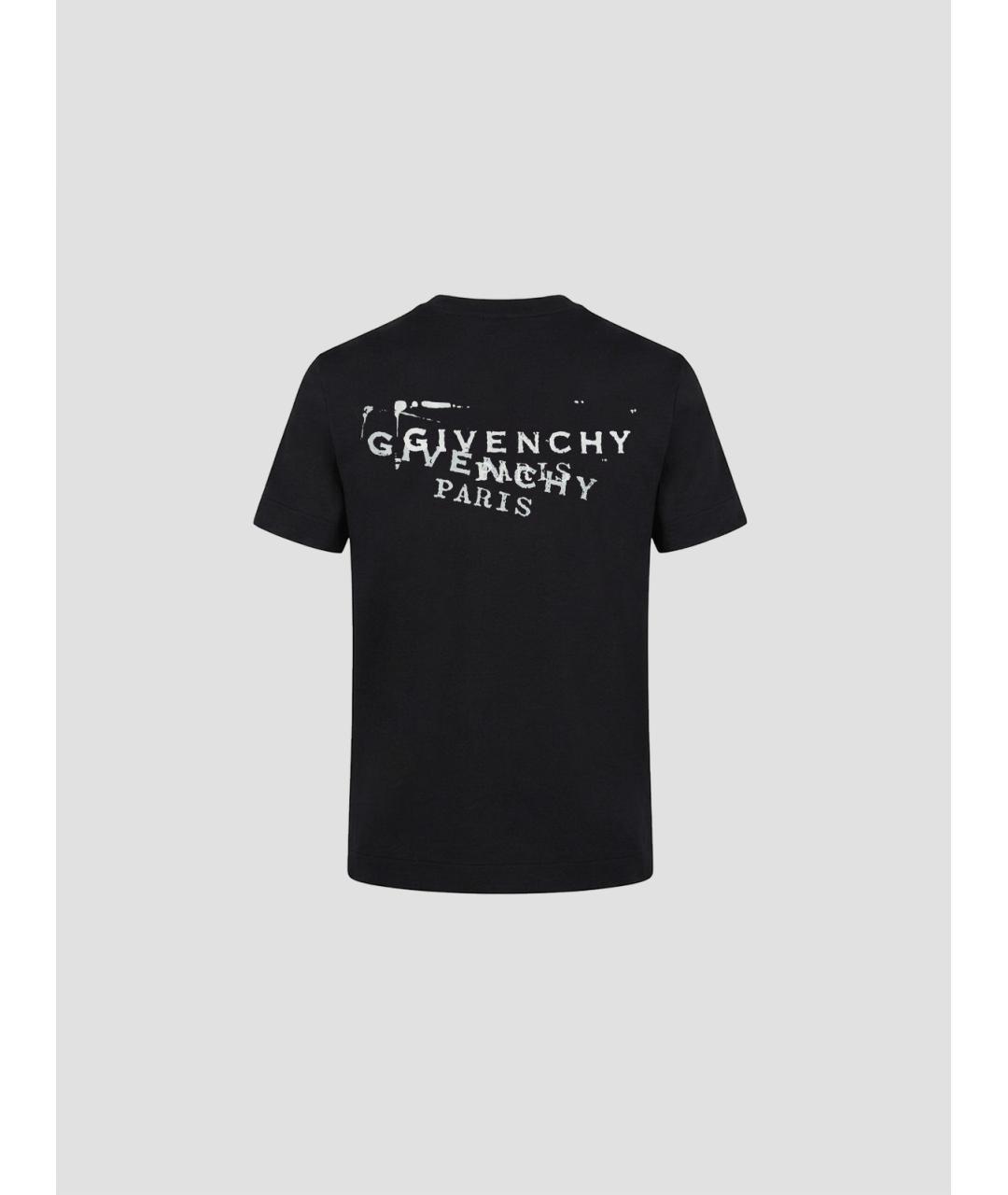 GIVENCHY Черная хлопковая футболка, фото 2