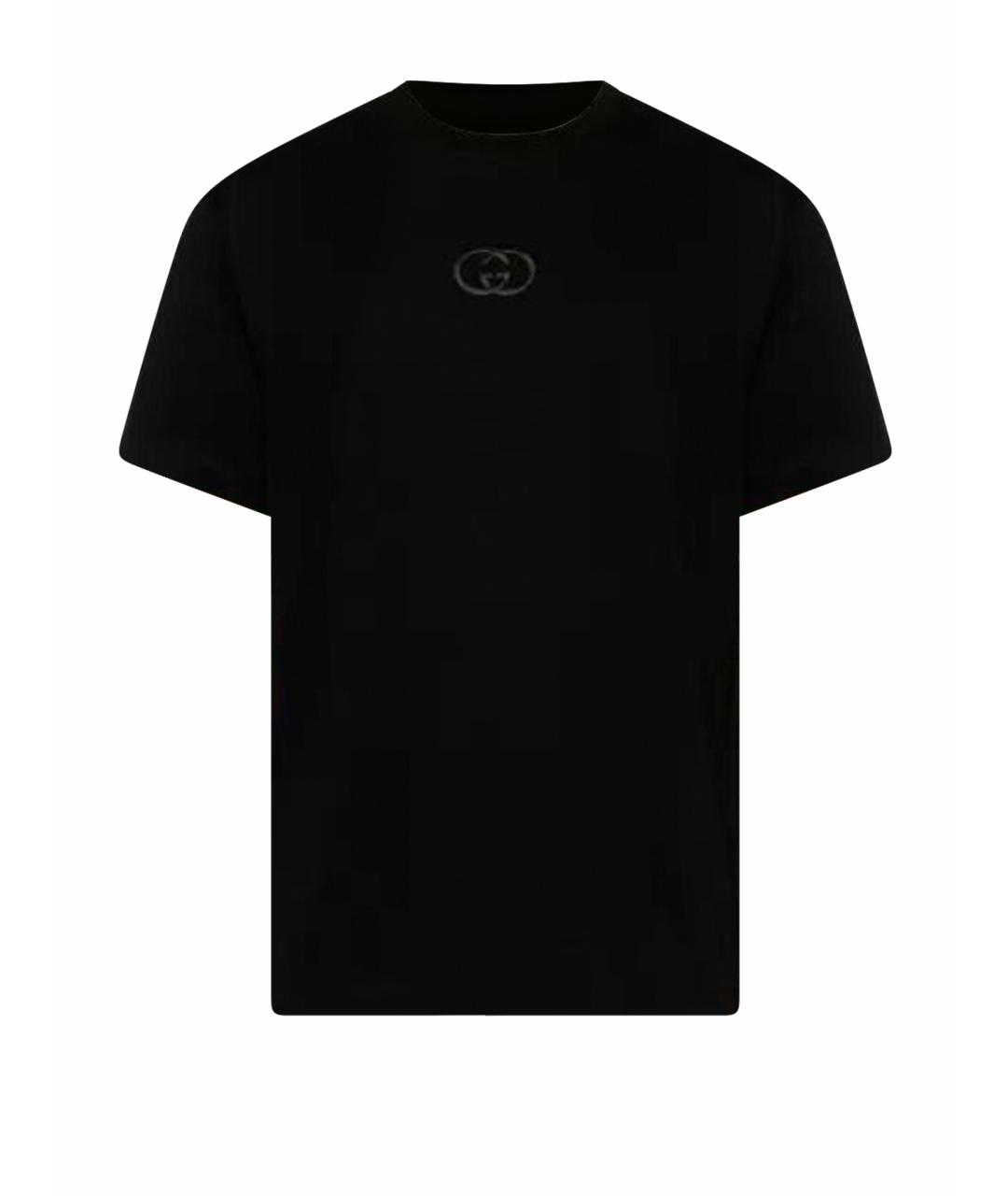 GUCCI Черная хлопковая футболка, фото 1